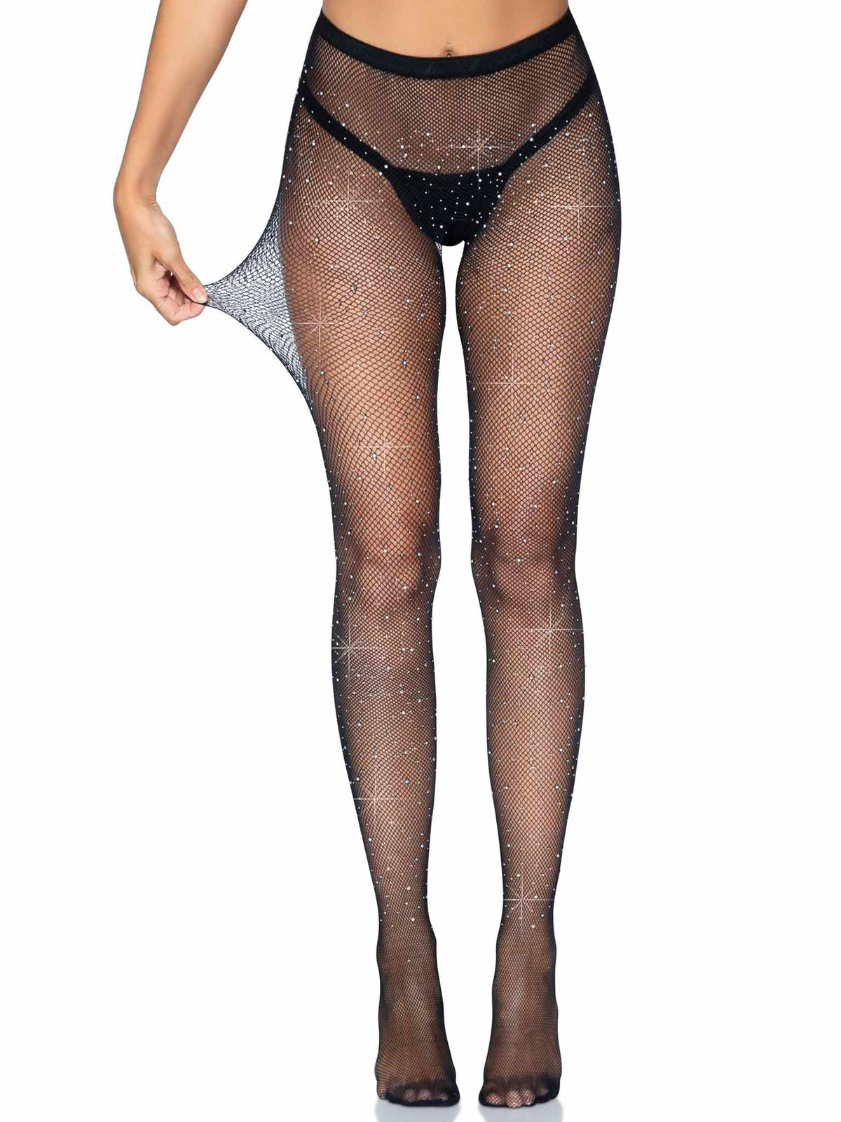 Leg Avenue Medias Sin Entrepierna con Diamantes de Imitación Lark