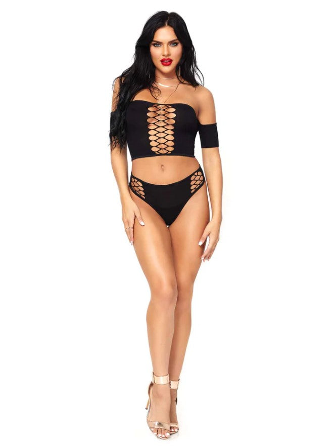 Leg Avenue Set Top Corto Malas Intenciones