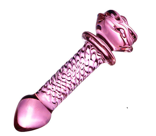 Plug Anal Rosa de Vidrio Luxe