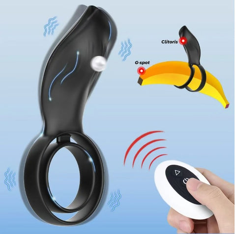 Anillo Vibrador Doble con Control remoto