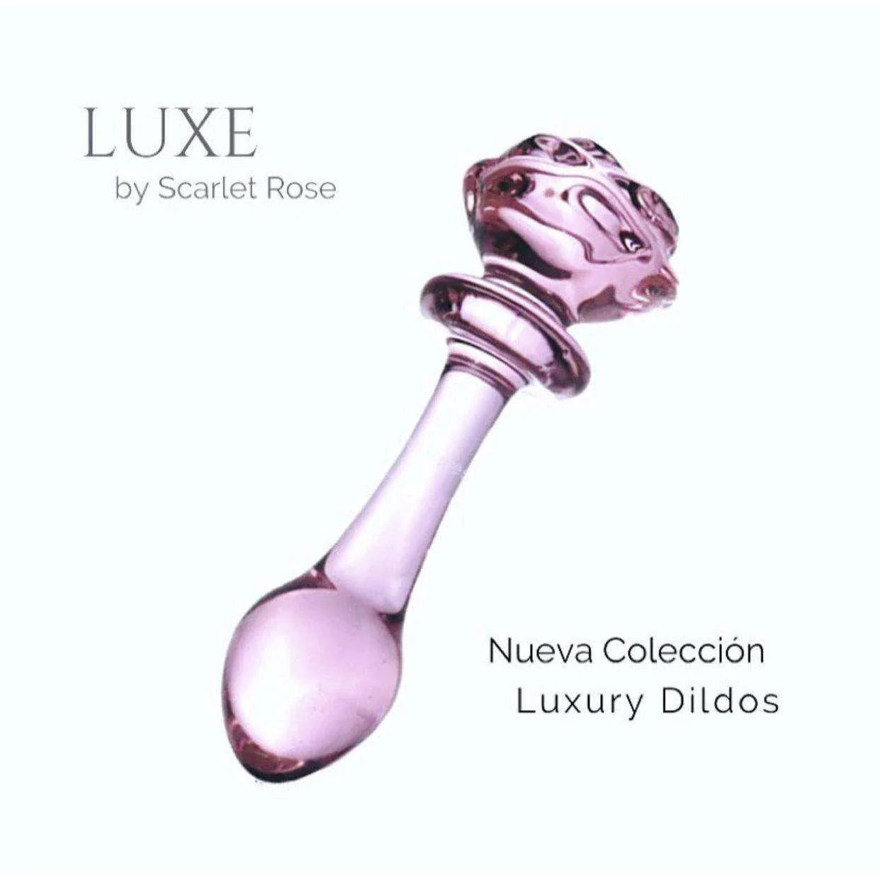 Plug Anal Rosa de Vidrio Luxe – SCARTLET ROSE MX