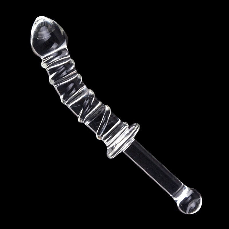 Plug Anal de Vidrio con Relieve Doble SCARTLET ROSE MX Plug Anal de Vidrio con Relieve Doble SCARTLET ROSE MX