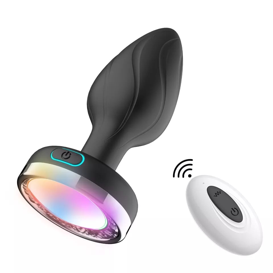 Vibrador Plug Anal Luminoso SCARTLET ROSE MX Vibrador Plug Anal Luminoso SCARTLET ROSE MX